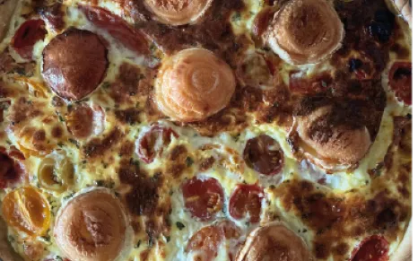 Quiche à la tomate et au chèvre